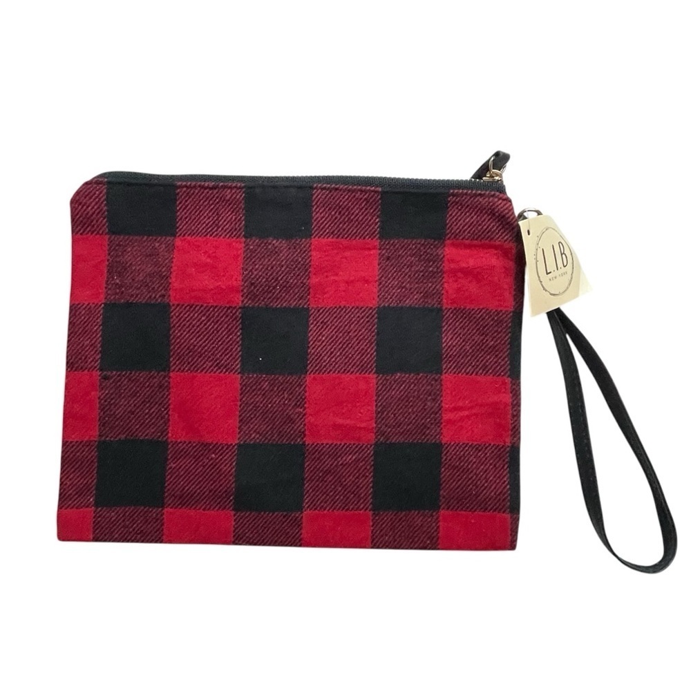 L.I.B New York Buffalo Plaid Clutch